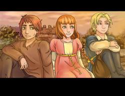 Hand-drawn cutscene